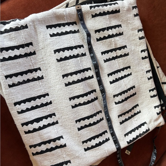 Set of 3 Black & Ivory Mudcloth Throw Pillow Covers - Picture 6 of 6